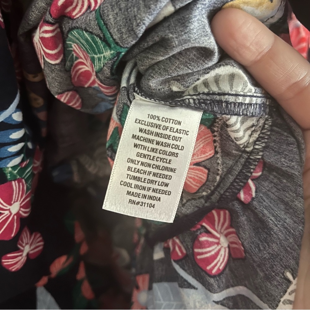 Crown & Ivy Pure Cotton Floral Leopard Zebra Tiered Smocked Dress Made In India - Picture 6 of 6